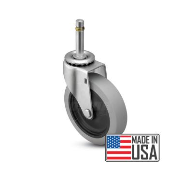 5 Ultima 3 inch Twin Wheel Swivel Threaded Stem Caster Wheels for Chair Carts 